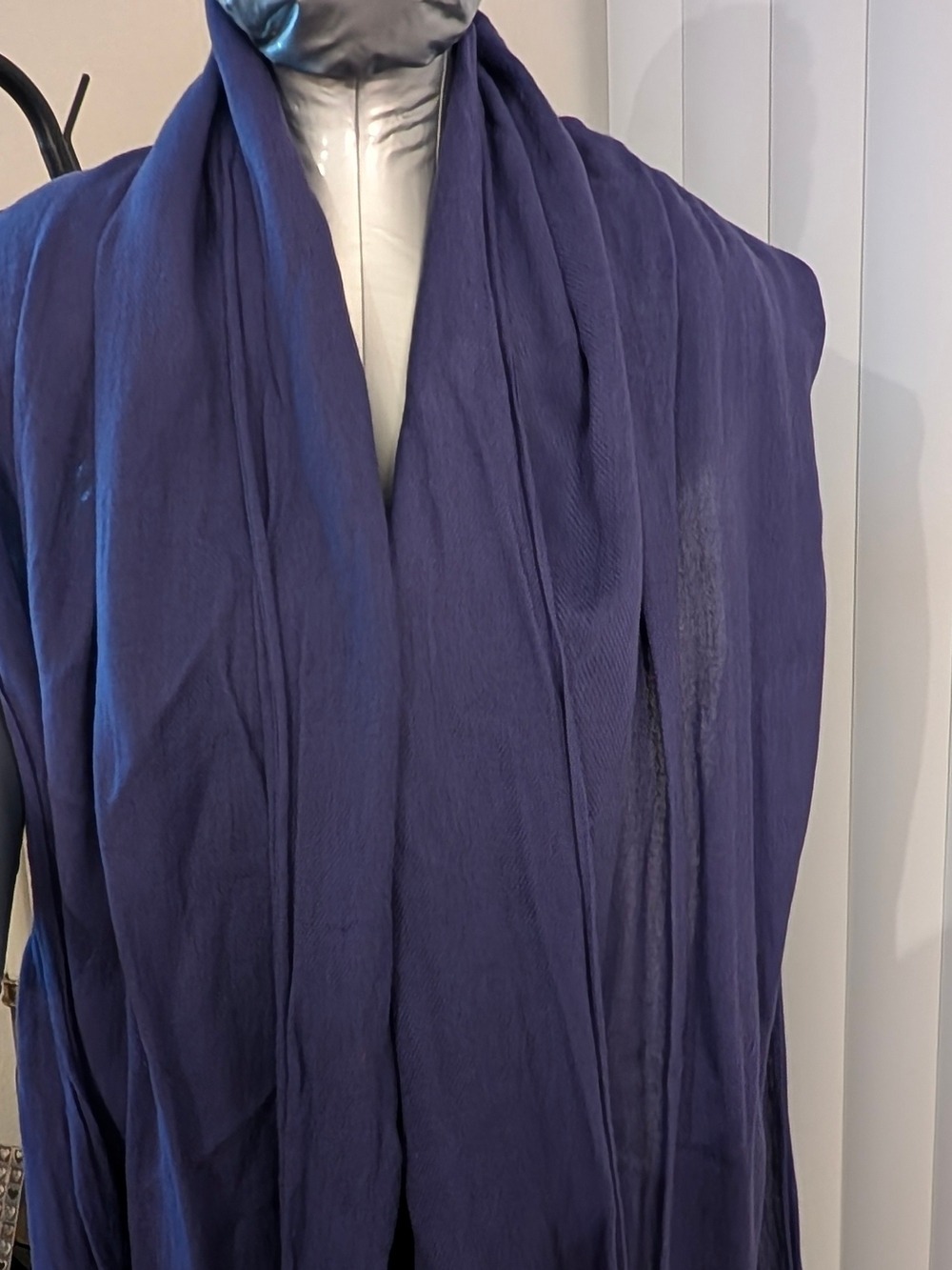 Purple Scarf With Fringe - Picture 5 of 7